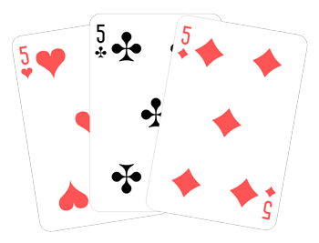 Three of a kind card hand